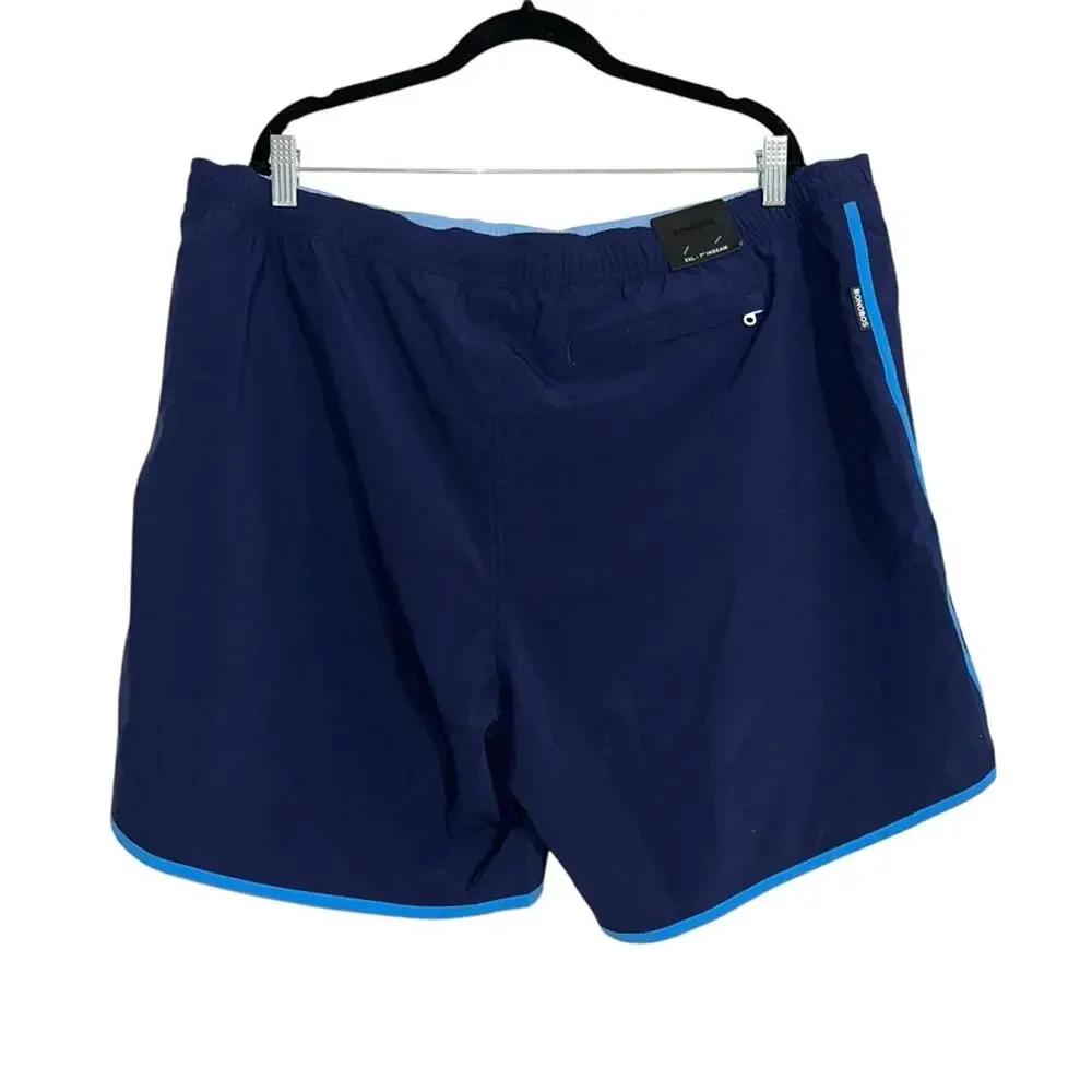 NWOT Bonobos Stargazer Curved Hem 7 Inch Inseam Blue Swim Trunks XXL